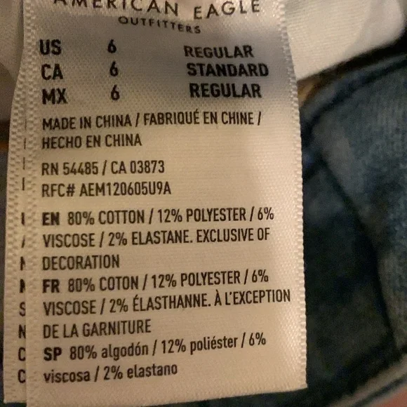 American Eagle Jeans Destroyed curvy hi rise jegging - Picture 7 of 7